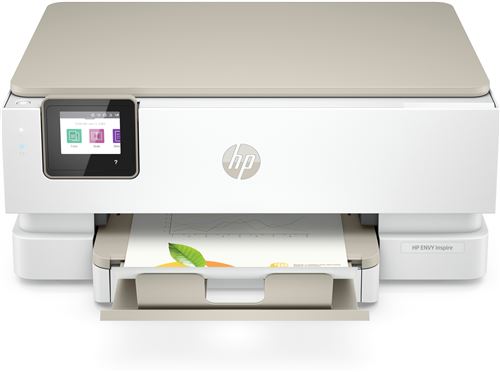Imprimante multifonction Tout-en-un HP Envy Inspire 7224e Blanc et beige Eligible à instant ink