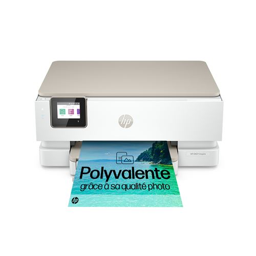 Imprimante Multifonction Tout-En-Un Hp Envy Inspire 7224E Blanc Et Beige