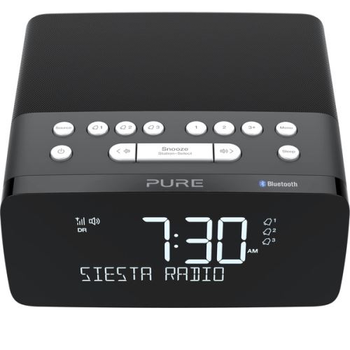 Pure Siesta Rise Radio-réveil numérique DAB+/FM avec chargeur USB – triple  alarme radio ou buzzer – fonction snooze (report de réveil) et mise en  veille programmables – luminosité réglable : : High-Tech