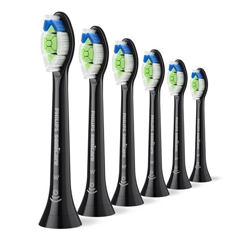 Brossettes Dentaires Philips Sonicare Hx6066/88 Optimal White Lot De 6 Noir