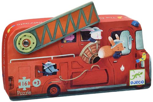 Puzzle 16 pièces Djeco Le camion de pompier