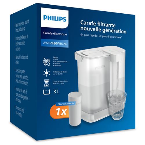 Carafe Filtrante Philips Awp2980Wh/24 3 L Blanc