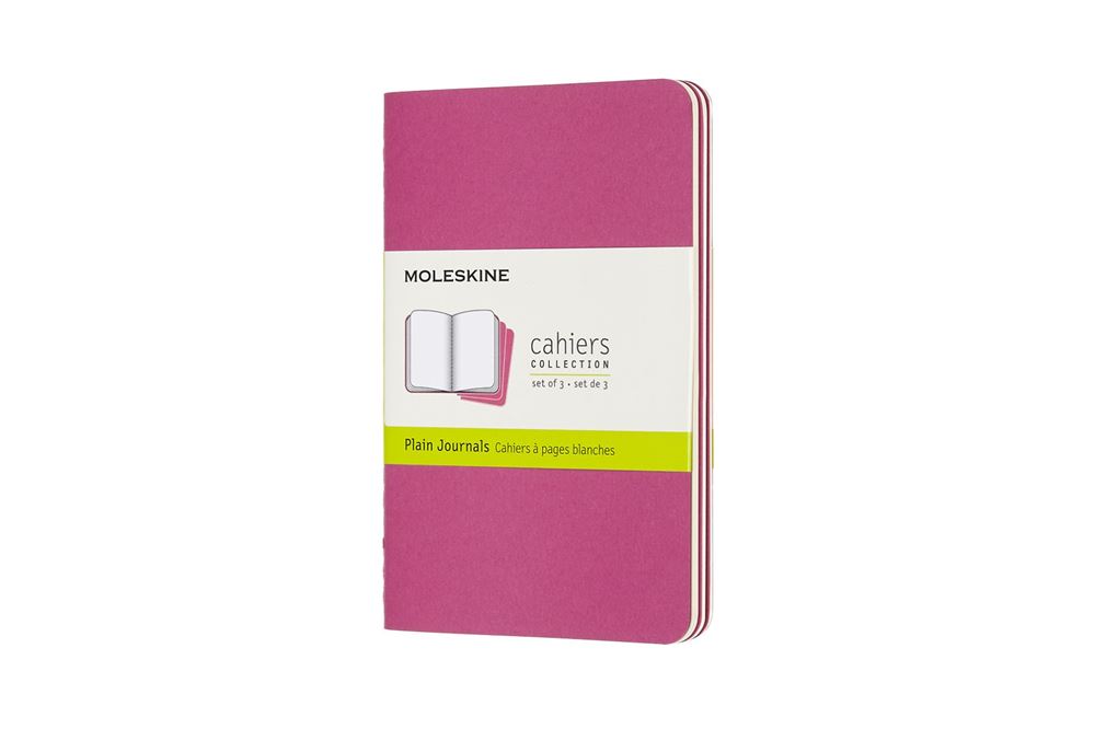 Set de 3 cahiers format de poche Moleskine à pages blanches Rose