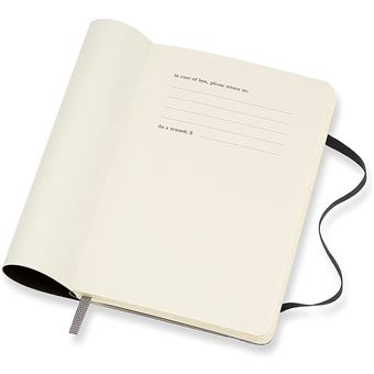 Agenda mensuel Moleskine Format de poche Couverture souple 2022 Noir