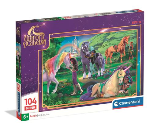 Puzzle 104 pièces Clementoni Super Unicorn Academy