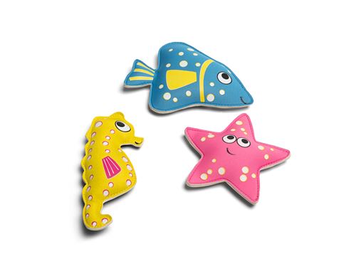 BS Toys animaux plongeurs 3 pi&egrave;ces bleu/rose/jaune
