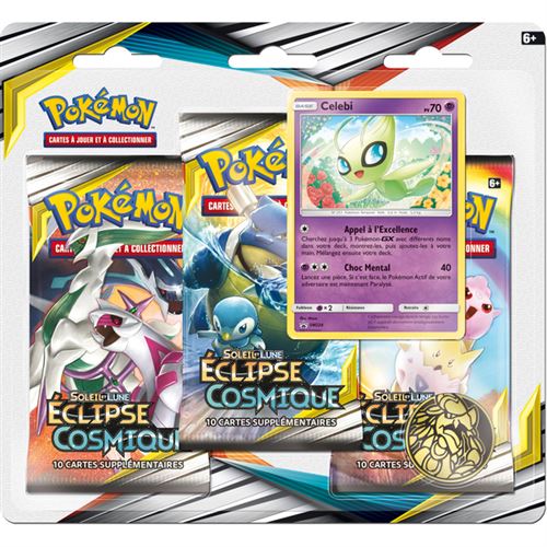 POKEMON Soleil et Lune 12 Pack 3 boosters SL12 30 cartes Modele aléatoire Carte à