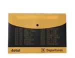 Dossier de documents Itotal A4 Departures Noir et Orange
