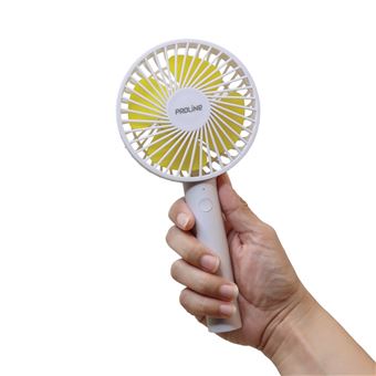 Mini ventilateur rechargeable Proline MINI2YELLOW 2 W Jaune et Blanc