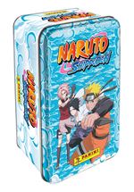 Boîte de métal avec 8 pochettes à collectionner Panini et 3 cartes édition limitée Naruto Shippuden Trading Cards