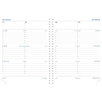 Agenda civil semainier de bureau Exacompta Pratic S Végétal 14 x 18 cm Janvier à Décembre 2024