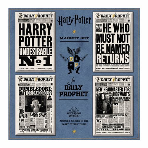 Set de 4 aimants MinaLima Harry Potter La Gazette du Sorcier