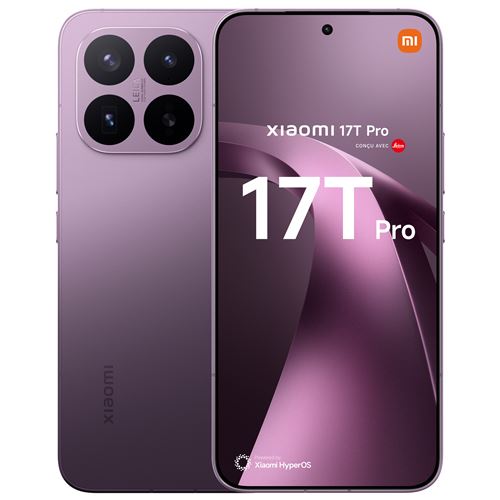 Smartphone Xiaomi 17T Pro 6,83 5G Double nano SIM 512 Go Violet conçu avec Leica