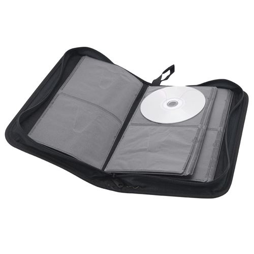 Tbest sac de rangement pour disque Faux cuir PU 80 disque CD DVD