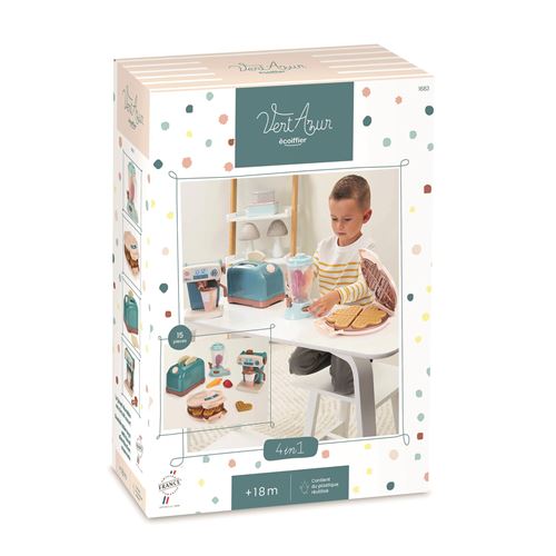 Kit de Jeu de Rôle Petit-Déjeuner Ecoiffier 4 en 1: Toaster, Gaufrier, Batteur et Percolateur - Image 3