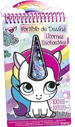 Kit créatif Lansay Portfolio de dessins Licornes Enchantées