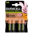 Pack de 4 Piles Rechargeables Duracell AA 2500mAh