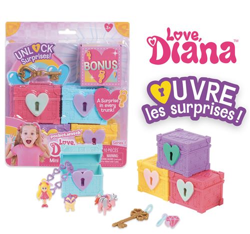 Blister 5 coffres Love Diana Surprise Modèle aléatoire
