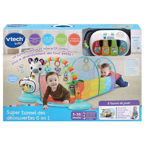Jeu d'éveil Vtech Baby Super Tunnel des découvertes 6 en 1