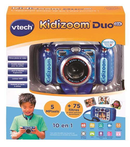 Test du VTech KidiZoom Duo DX bleu : appareil photo ludique pour enfants - Gastronomie Photos Test du VTech KidiZoom Duo DX bleu : appareil photo ludique pour enfants - Gastronomie Photos