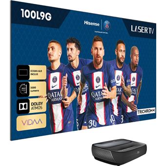 Pack 120L9G-A12 Vidéoprojecteur Hisense Triple Laser TV 4K + Ecran anti reflet ALR 120"