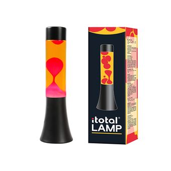 Lampe à poser Itotal Lave Base Noire Liquide Rouge et Jaune 25 W 30 cm