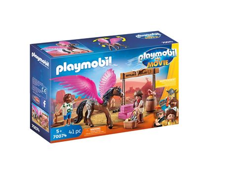 PLAYMOBIL THE MOVIE MARLA + DEL AVEC CHEVAL AILÉ