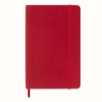 Agenda scolaire Moleskine 2022 2023 Semainier format de poche Souple Rouge