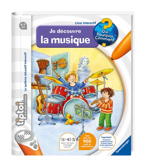 Acheter Livre interactif Ravensburger Tiptoi® Je découvre la musique État correct - 26,68 € Livre interactif Ravensburger Tiptoi® Je découvre la musique État correct - Ravensburger reconditionné disponible sur Fnac