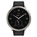 Amazfit Active2 NFC round Black leather+red strap