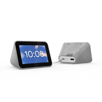 Réveil connecté Lenovo Smart Clock 4&quot; Gris avec Google Assistant - 1