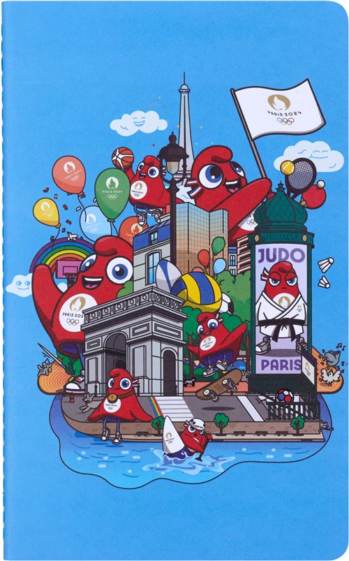 CAHIER GRAND FORMAT JEUX OLYMPIQUES 2024 COUVERTURE RIGIDE