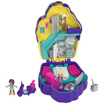 Polly Pocket Le Café Cupcake – Mini-univers Avec 2 Figurines, 13 Accessoires Et Dragonne – Portable, Dès 4 Ans