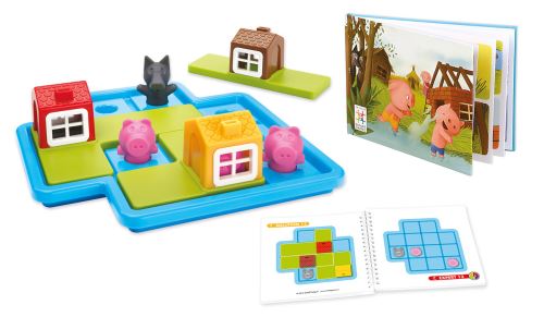 Casse-tête les 3 petits cochons Smartgames : King Jouet, Jeux de réflexion  Smartgames - Jeux de société