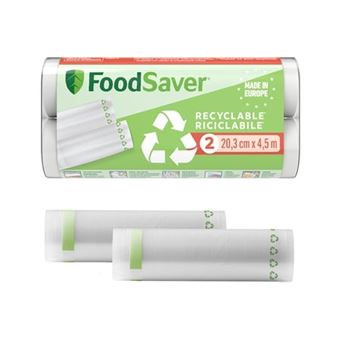 Pack de 2 rouleaux de mise sous vide recyclables Foodsaver FSRE2002X01 20 cm x 4,5 m