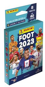 Blister 8 pochettes à collectioner Panini Foot 2023