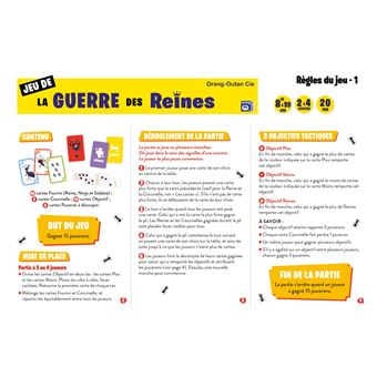Jeu de cartes Orang Outan La Guerre des Reines