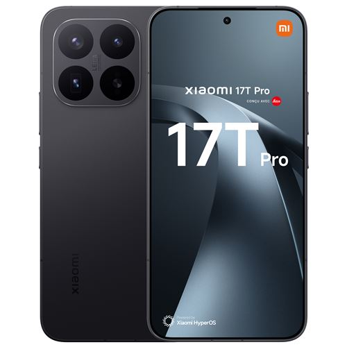 Smartphone Xiaomi 17T Pro 6,83 5G Double nano SIM 512 Go Noir conçu avec Leica