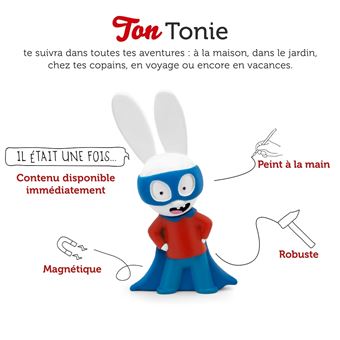 Figurine Tonies Simon Superlapin Gaspard – Capitaine Lapin – 9 Histoires Audio, 46 Min – Dès 3 Ans