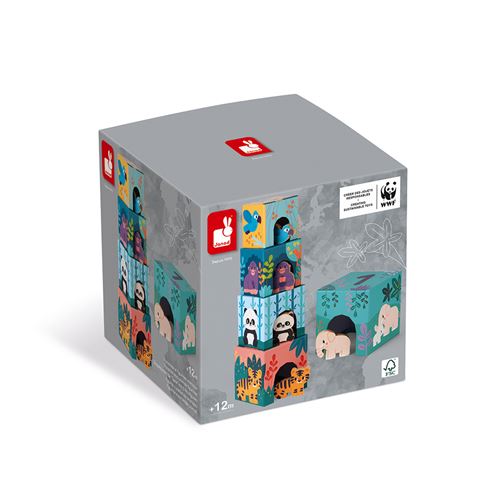 Jeu en bois Janod Pyramide et figurines animaux