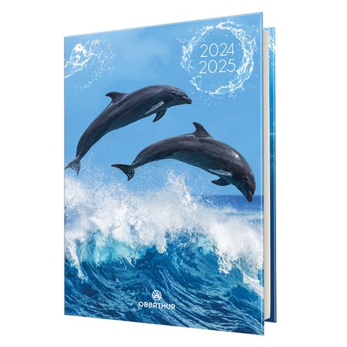 Agenda Scolaire Oberthur Integra Animaux Mignons Dauphin 1 Jour Par Page