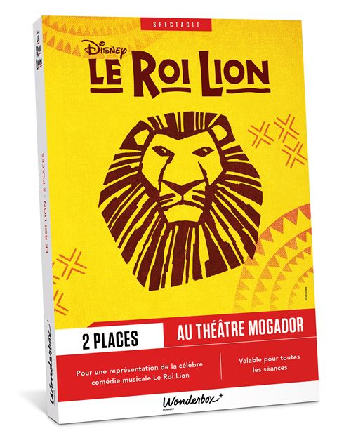 Coffret cadeau Wonderbox Le Roi Lion pour 2 personnes