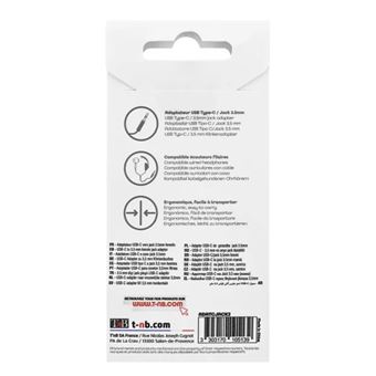 Adaptateur USB Type-C vers Jack 3.5 mm femelle T'n'b Noir