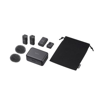 Microphone Sans Fil Sony ECM-W3S - Compact, Jusqu'à 6h D'autonomie, Réduction De Bruit - Pour YouTube, Smartphones, Caméras - 3