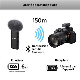 Microphone sans fil Digital Sony ECM-W3 Noir