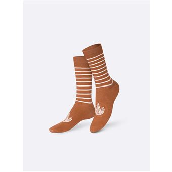 Chaussettes eat my socks Latte Marron