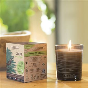 Bougie Esteban Cèdre Naturel 450 g