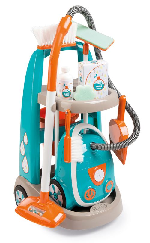 Playset Smoby Chariot de ménage avec aspirateur
