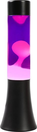 Lampe à poser Itotal Lave Base Noire Liquide Violet et Blanc 25 W 30 cm