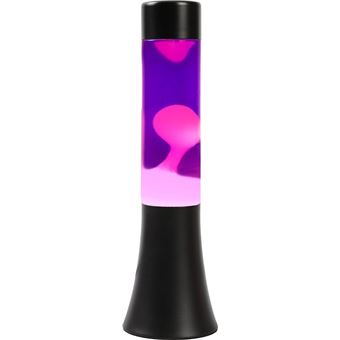 Lampe à poser Itotal Lave Base Noire Liquide Violet et Blanc 25 W 30 cm